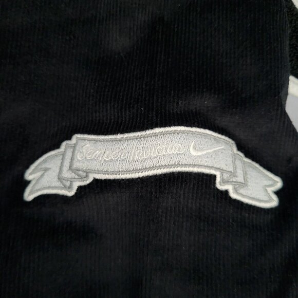 Nike Corduroy Varsity Jacket 1972 Letterman Black Grey Size Large FQ6159-012 - Picture 5 of 8